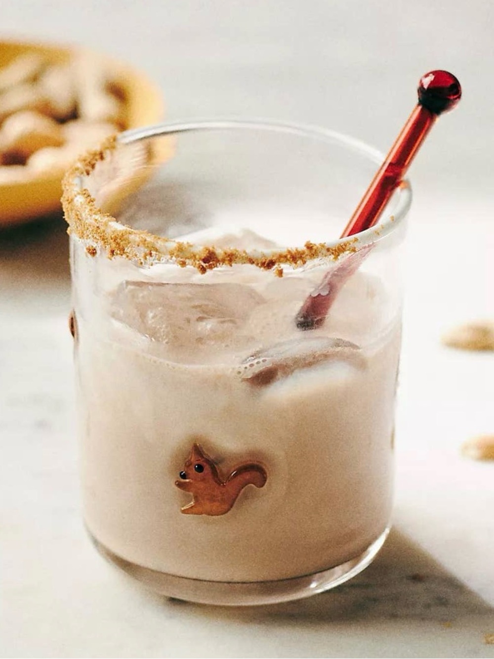 NEW RARE Anthropologie Fall Squirrel Icon Juice Glass - See Description 🐿️